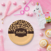 Cute Leopard Print Papieren Bordje (Feest)