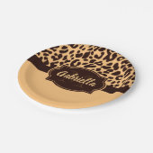 Cute Leopard Print Papieren Bordje (Gekanteld)