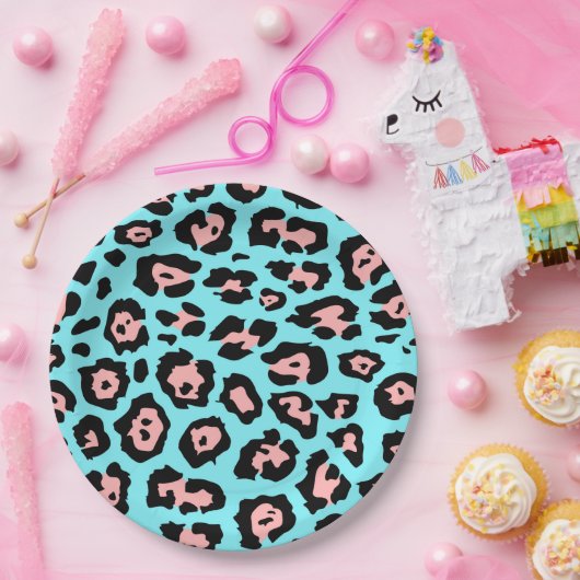 Cute Leopard Print Papieren Bordje (Feest)