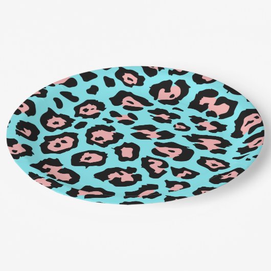 Cute Leopard Print Papieren Bordje (Gekanteld)