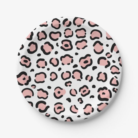Cute Leopard Print Papieren Bordje (Voorkant)