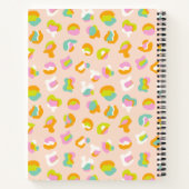 Cute Leopard Print Pattern in Pastel Custom Recipe Notitieboek (Achterkant)