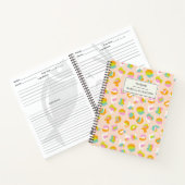 Cute Leopard Print Pattern in Pastel Custom Recipe Notitieboek (Binnen)