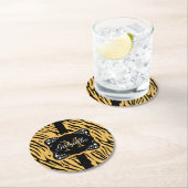 Cute Leopard Print Ronde Kartonnen Onderzetter (Insitu)