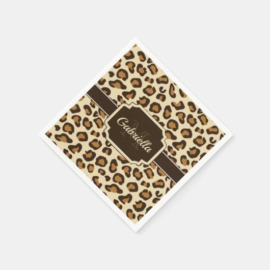 Cute Leopard Print Servet (Hoek)
