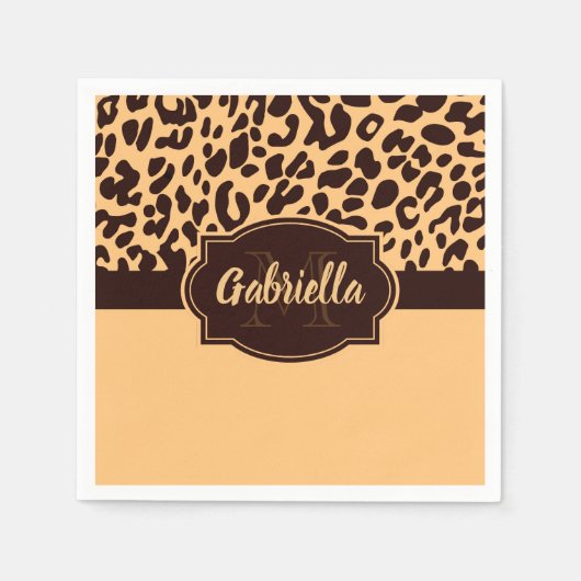 Cute Leopard Print Servet (Voorkant)