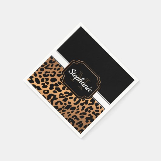 Cute Leopard Print Servet (Hoek)