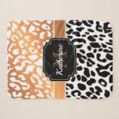 Cute Leopard Print Sherpa Deken (Voorkant (horizontaal))