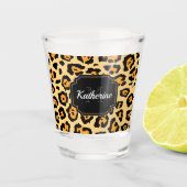 Cute Leopard Print Shot Glas (Voorkant)