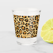 Cute Leopard Print Shot Glas (Voorkant)