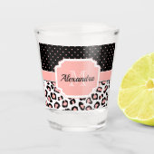 Cute Leopard Print Shot Glas (Voorkant)