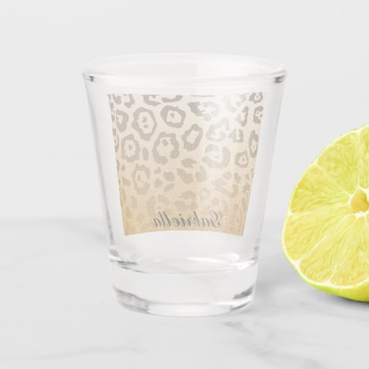 Cute Leopard Print Shot Glas (Achterkant)
