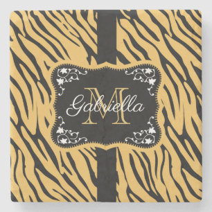 Cute Leopard Print Stenen Onderzetter