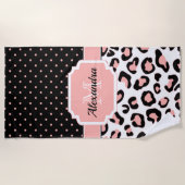 Cute Leopard Print Strandlaken (Voorkant)