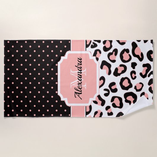 Cute Leopard Print Strandlaken (Voorkant)