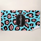 Cute Leopard Print Strandlaken (Voorkant)