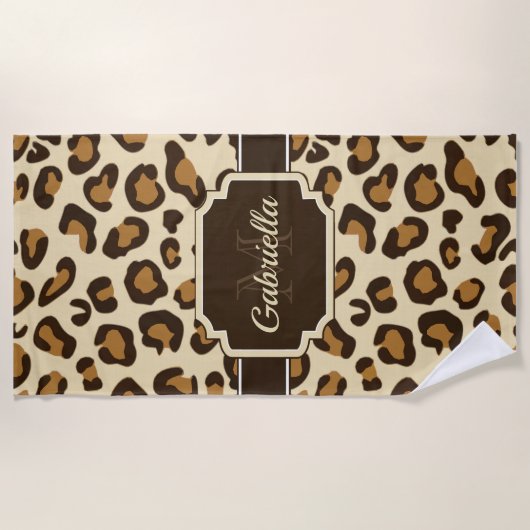 Cute Leopard Print Strandlaken (Voorkant)