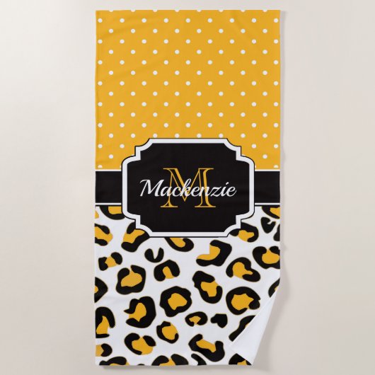 Cute Leopard Print Strandlaken (Voorkant)