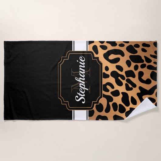 Cute Leopard Print Strandlaken (Voorkant)