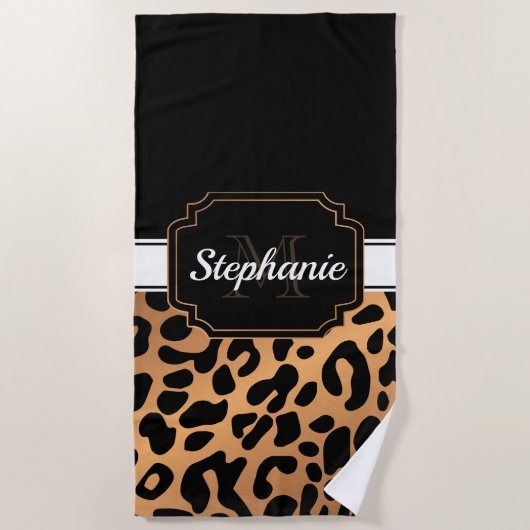 Cute Leopard Print Strandlaken (Voorkant)