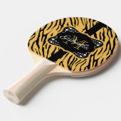 Cute Leopard Print Tafeltennisbatje (Voorkant Gekanteld)