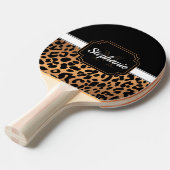 Cute Leopard Print Tafeltennisbatje (Voorkant Gekanteld)