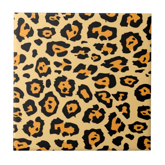 Cute Leopard Print Tegeltje (Voorkant)