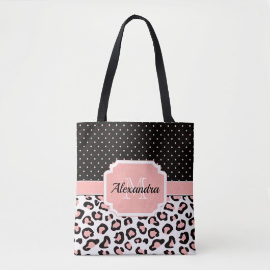 Cute Leopard Print Tote Bag (Voorkant)