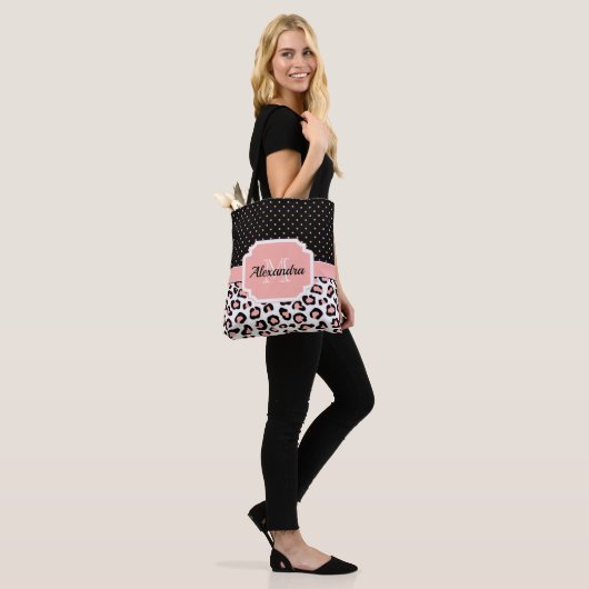 Cute Leopard Print Tote Bag (Op model)