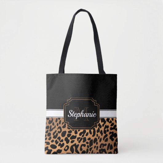Cute Leopard Print Tote Bag (Voorkant)