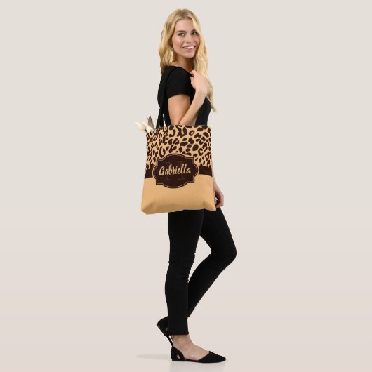 Cute Leopard Print Tote Bag (Op model)