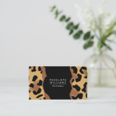 Cute Leopard Print Visitekaartje (Staand voorkant)