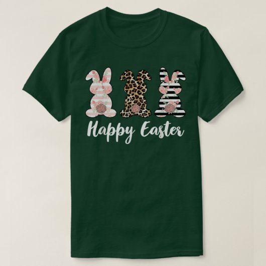 Cute Leopard Pset Rabbit Bunny Women Mannen Kinder T-shirt (Design voorkant)