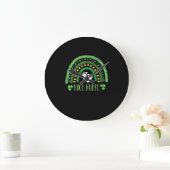 Cute Leopard Rainbow Nicu Nurse St Patricks Day T- Grote Klok (Huis)