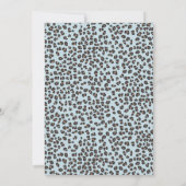 Cute Leopard Safari Boy Baby Shower Kaart (Achterkant)