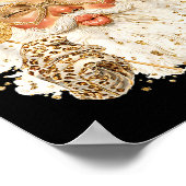 Cute Leopard Santa Claus Merry Christmas 2026 Prep Poster (Hoek)