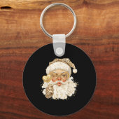 Cute Leopard Santa Claus Merry Christmas 2026 Prep Sleutelhanger (Voorkant)