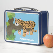 Cute leopard slapen in de cartoon afbeelding van d (In situ)