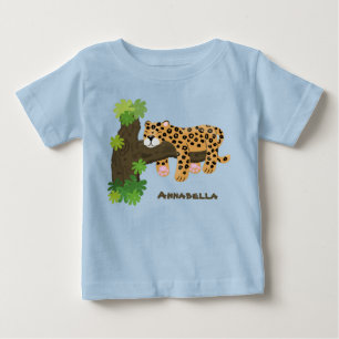 Cute leopard slapen in de cartoon afbeelding van d