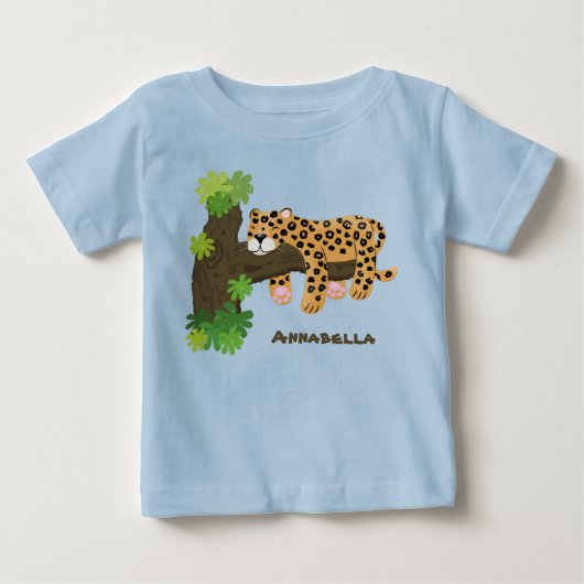 Cute leopard slapen in de cartoon afbeelding van d (Voorkant)