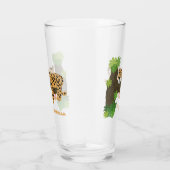 Cute leopard slapen in de cartoon afbeelding van d glas (Rechts)