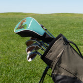 Cute leopard slapen in de cartoon afbeelding van d golfheadcover (Insitu)