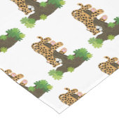 Cute leopard slapen in de cartoon afbeelding van d korte tafelloper (Hoek)