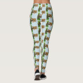 Cute leopard slapen in de cartoon afbeelding van d leggings (Achterkant)