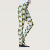 Cute leopard slapen in de cartoon afbeelding van d leggings (Rechts)