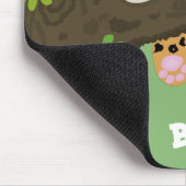 Cute leopard slapen in de cartoon afbeelding van d muismat (Hoek)
