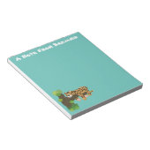 Cute leopard slapen in de cartoon afbeelding van d notitieblok (Schuin)
