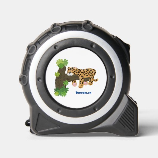 Cute leopard slapen in de cartoon afbeelding van d rolmaat (Voorkant)