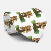 Cute leopard slapen in de cartoon afbeelding van d stropdas (Opgerold)
