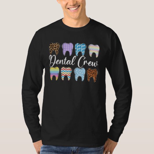 Cute Leopard Teeth Dental Crew Happy Easter Day Ch T-shirt (Voorkant)